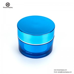 HXL212 รอบที่ว่างเปล่าเงาสีฟ้าขวดเครื่องสำอางภาชนะบรรจุผนังคู่ขวดผลิตภัณฑ์ดูแลผิว